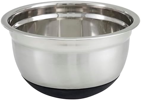 Winco Black 3 qt Stainless Steel Mixing Bowl
