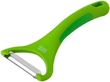 Kuhn Rikon Piranha Y Peeler with Serrated Stainless Steel Blade, Green, 6.25 inches