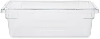 Rubbermaid Commercial Products Polycarbonate Food Storage Box/Tote, 3.5 Gallon, Clear, for Restaurant/Kitchen/Cafeteria (Pack of 6)