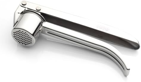 Garlic Press Stainless Steel - Premium Professional Grade Garlic Mincer, Crusher & Peeler Set - Easy Clean, Dishwasher Safe & Rust-proof (B)