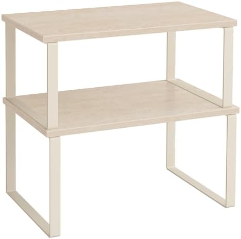 SONGMICS Cabinet Organizer Shelf, Set of 2 Spice Rack, Kitchen Storage