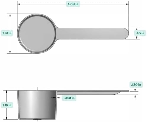 32 mL (32 CC | 1.08 Oz.) Long Handle Plastic Measuring Spoon for Coffee, Protein Powder, Pet Food, Spices, Grains, Dry Goods – Food-Grade BPA-Free (Pack of 10)