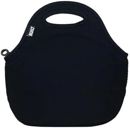 Built Gourmet Getaway Lunch Bag - Insulated Neoprene Lunch Box for Women and Men, Collapsible and Machine Washable, Black