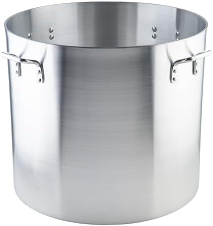 Winco ALHP-120 6.0mm Aluminum Stock Pot, 120-Quart,Medium