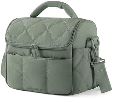 BAGSMART Insulated Lunch Bags for Women, Cute Quilted Lunch Box