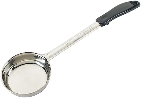 Winco 6 oz Red Solid Food Portioner, Stainless Steel Serving Spoon