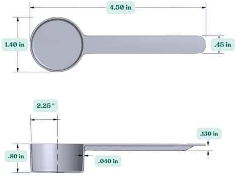 18 mL (18 CC) Long Handle Plastic Measuring Spoon for Coffee, Protein Powder, Pet Food, Spices, Grains, Dry Goods – Food-Grade BPA-Free (Pack of 5)