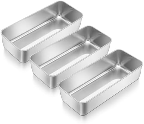 TeamFar Loaf Pan, 12 x 5 Inch Stainless Steel Loaf Pans for Baking Bread