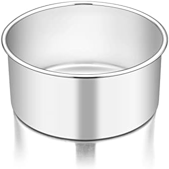 TeamFar 6 Inch Cake Pan, 6” x 3” Stainless Steel Round Deep Cake Baking Pan