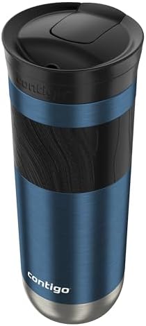 Contigo Byron 2.0 Stainless Steel Travel Mug with Snapseal Lid and Grip 20oz, Blueberry, Great for hot and cold beverages