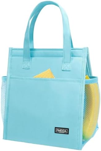 Fmeida 9L Insulated Lunch Bag Women, Reusable Cooler Tote Thermal Snack Bag