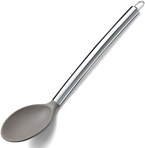 Berglander Cooking Spoon, Non-stick Silicone Solid Serving, Basting Spoon For Cooking, Kitchen Dishwasher Safe, Easy to Clean
