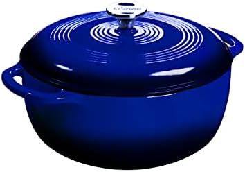 Lodge Essential Enamel Cast Iron Dutch Oven, 3 Quart, Indigo