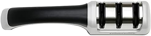 Chef'sChoice Manual Knife Sharpeners for 15- and 20-Degree Straight-Edge and Serrated Knives with Diamond Abrasives Precise Angle Control & Compact Footprint, 2-Stage, Gray