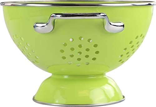 Calypso Basics by Reston Lloyd Powder Coated Enameled Colander, 1.5 Quart, Lime