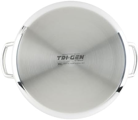 WINCO Tri-Ply Stock Pot, Silver