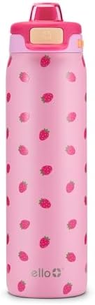 Ello Pop & Fill Insulated Stainless Steel Water Bottle with Quick Fill Lid, Leakproof Locking, Sip or Chug Spout, BPA-Free, Double Wall Vacuum Insulated for Sports, Travel & School- 22oz / 32oz / 40oz