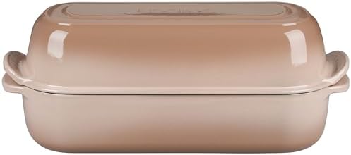 EDGING CASTING Enameled Cast Iron Loaf Pan with Lid, Bread pan, Dutch Oven Bread pan for Homemade Sourdough Bread Baking, 12.5x5.5 inch, 5qt, Mocha