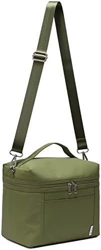 NOL 8L Insulated Lunch Bag for Women, Amy green, Medium(normal))