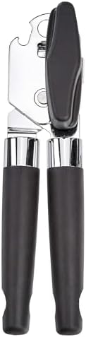 Amazon Basics Multi-function Manual Can Opener and Bottle Opener with Soft Grip Dual Handle, 22 cm, Black