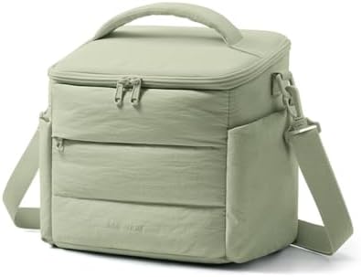 BAGSMART Lunch Box for Women, Cute Quilted Insulated Lunch Bag Sloped-lid