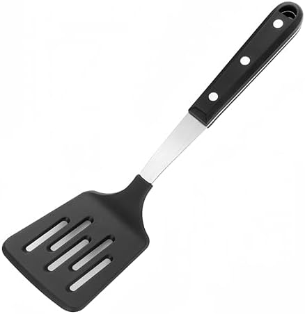 Stainless Steel Cooking Slotted Turner With Heat-resistant BPA-free nylon head Safe for Non-Stick Cookware POM Handles Heavy Duty Kitchen Spatulas For Serving