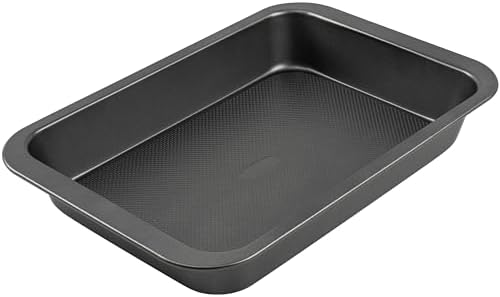 Tiawudi Cake Pan, Nonstick Baking Pan for Cake, Bread, Brownie or Lasagna, Heavy Duty Baking Dish with Diamond Texture Pattern and Wide Grips