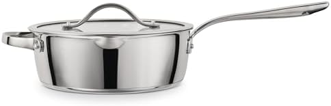 Tramontina Tempo Tri-Ply Base Stainless Steel 3.5-Qt Saute Pan with Lid