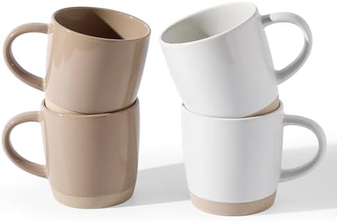 famiware Milkyway Coffee Mugs of 4, 13 oz Mug Set, Ceramic Cup with Handle