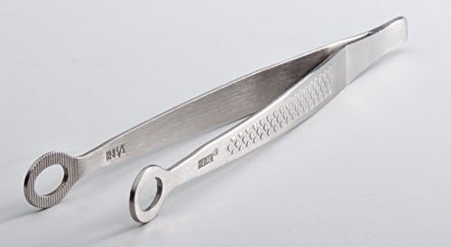 Mercer Culinary 18-8 Stainless Steel Precision Plus Tong, Flat Oval End, 6 1-8 Inch