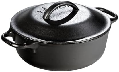 Lodge Cast Iron Dutch Oven with Loop Handle, Oven-Safe, 2 Quart