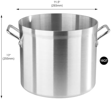 New Star Foodservice 16 Qt Aluminum Stock Pot, No Cover