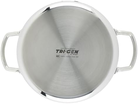WINCO Tri-Ply Stock Pot, Silver