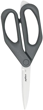 Zyliss Household Scissors – Multi-Purpose Stainless Steel Kitchen & Home Shears with Built-in Box Cutter – Wheat Straw Handle, Dishwasher Safe, Everyday Cutting Tool, 5-Year Guarantee