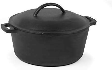 Commercial Chef 5-Qt. Dutch Oven with Lid, Pre-Seasoned Cast Iron, CHFL545