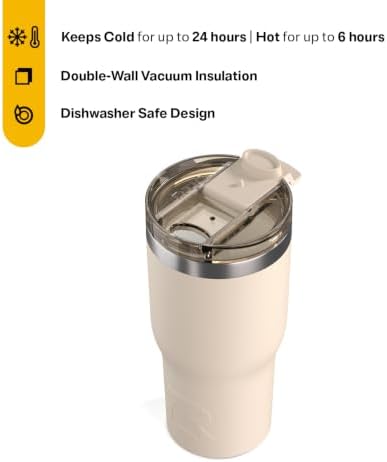 RTIC 20oz Essential Tumbler with Lid, Ceramic Lined, Beach
