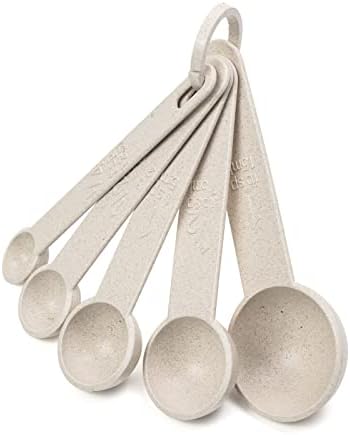 Beille Cream Wheat Straw 10PC Measuring Cups Spoons Set