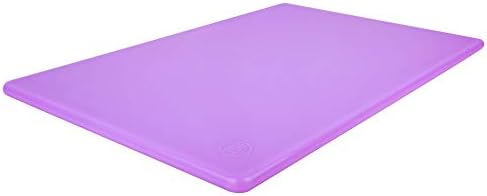Thirteen Chefs 18x12 Purple Cutting Board for Allergens, Commercial Plastic