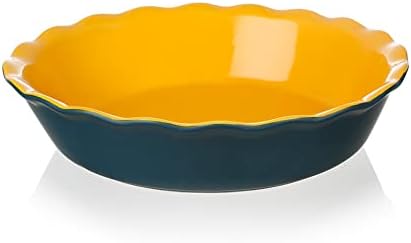 Sweejar Ceramic Pie Pan, 10 Inches Round Baking Dish for Dinner