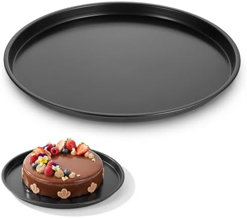 11.4 Inch Cookie Cake Pan, Round Cake Pan Round Cookie Sheet Nonstick Giant Shollow Baking Pans Cakes Tray Pans for Home Kitchen Baking