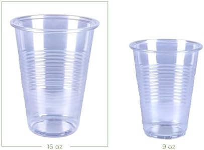 Amazon Basics Disposable Clear Plastic Cups for Cold Drinks, BPA-Free, Easy to Hold, 16oz, 50 Count (Pack of 2)