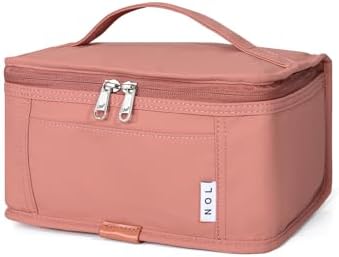 NOL Small Lunch Bag Mini Lunch Box Insulated Lunch Bag for Men/Women Leakproof Cooler Tote Bag Lightweight Nylon Waterproof Lunch Box For Work, Dark pink
