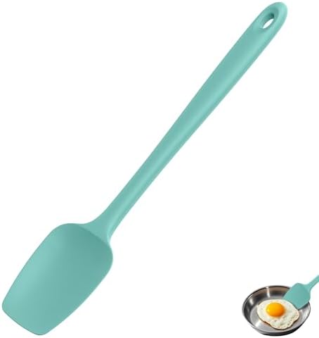 U-Taste 14" Long Silicone Spoonula, 600°F High Temp Spoon Spatula, Aqua Sky