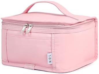 NOL Small Lunch Bag Mini Lunch Box Insulated Lunch Bag for Men/Women Leakproof Cooler Tote Bag Lightweight Nylon Waterproof Lunch Box For Work, Pink