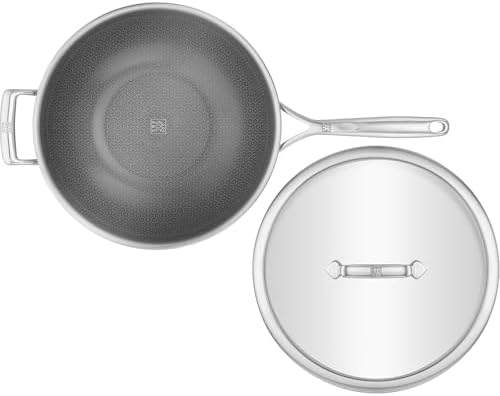 ZWILLING Peak 12-inch Stainless Steel Ceramic Nonstick Dual Performance Wok with Lid