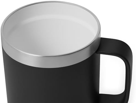 YETI Rambler 10 oz Ceramic Lined Stackable Mug, Vacuum Insulated, Stainless Steel with MagSlider Lid, Black