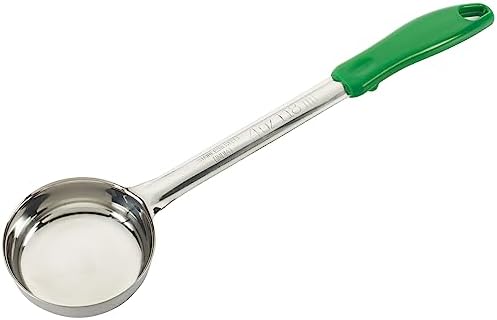 Winco Solid Food Portioner, 4-Ounce, Medium, Stainless Steel, Green