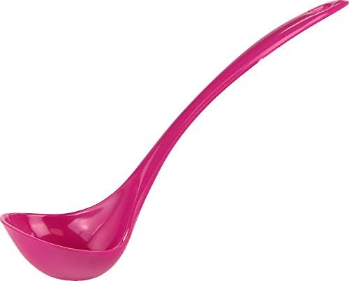 Reston Lloyd Melamine Soup Ladle Kitchen Utensil, Premium Quality Utensil with Heat Resistant Ergonomic Handle, Durable BPA-Free Plastic, 10.5 inch long, 6pc Set, Magenta