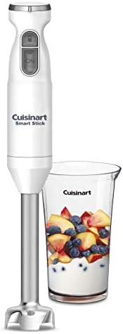 Cuisinart Smart Stick Two-Speed Hand Blender, Powerful Immersion Blender with 300-Watt Motor Blends Shakes, Smoothies, Puree, Baby Food, Soups & Sauces, CSB-175P1, White
