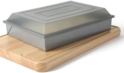 Calphalon Titan Bake Pan with Lid, Nonstick Bakeware Set, Aluminized Steel PFOA-Free for Even Heating, Commercial Quality Baking 13" x 9" Cake Pan (Pack of 2)